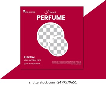 Creative Perfume Social Media Poster design Template