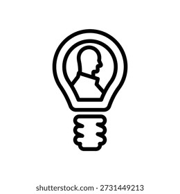 Creative person icon, Line Vector graphics