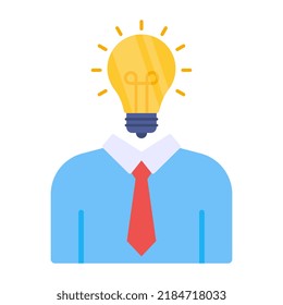 Icono de persona creativa en diseño único