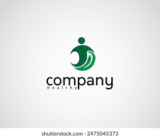 persona creativa extiende ambas manos equipadas con diseño de logotipo de hojas circulares