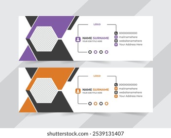 Diseño creativo de la cubierta personal, diseño de la firma del email.