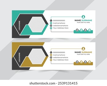 Diseño creativo de la cubierta personal, diseño de la firma del email.