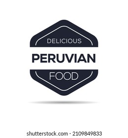 Creative (Peruvian food) logo, sticker, badge, label, vector illustration.