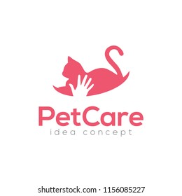 Creative Pet Care Concept Logo Design Template 
