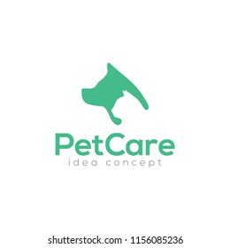 Creative Pet Care Concept Logo Design Template 