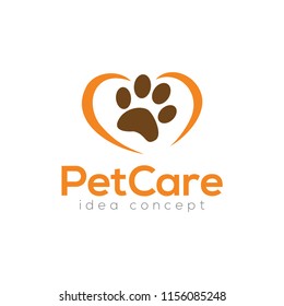 Creative Pet Care Concept Logo Design Template 