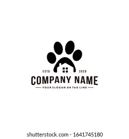 creative pet home logo design vector template