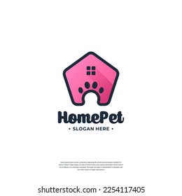 Creative pet house logo design template