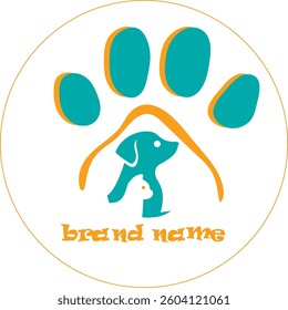 Creative Pet  Logo Design - Dog, Bird, and Paw Icon Vector EPS