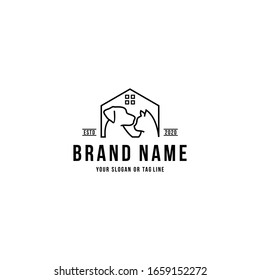 creative pet logo design vector template