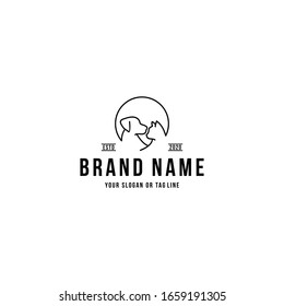 creative pet logo design vector template