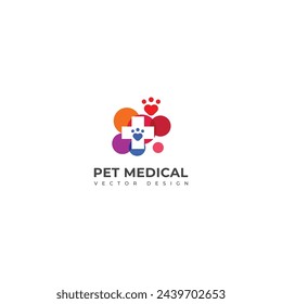 Creative pet medical care logo design.