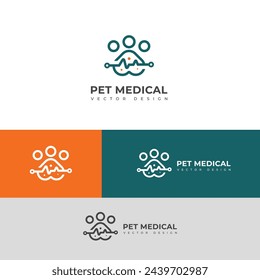Creative pet medical care logo design.