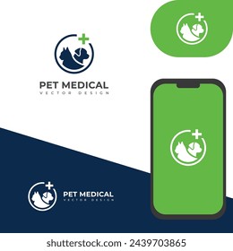 Creative pet medical care logo design.