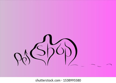 Creative pet shop logo design concept. animal icon. vector clip art for pet store