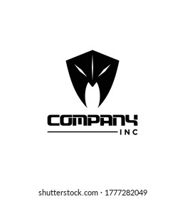 creative phantom shield logo vector