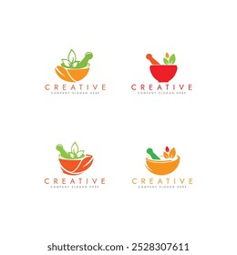 Creative Pharmacy Concept Logo, Organische Medizin Logo, Vektorgrafik Designvorlage 