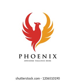 creative phoenix bird logo concept