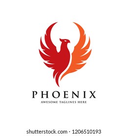 creative phoenix bird logo concept