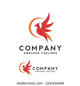 creative phoenix bird logo concept, eagle fly logo vector design concept