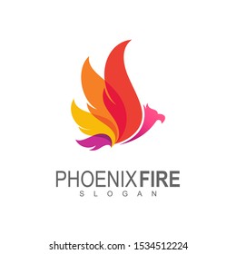 creative phoenix bird logo concept, eagle fly logo vector design concept