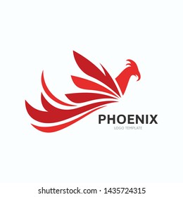 Creative Phoenix Bird Logo Symbol Vector Design Illustration