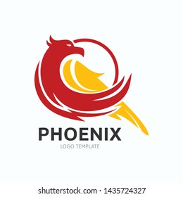 Creative Phoenix Bird Logo Symbol Vector Design Illustration