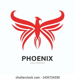 Creative Phoenix Bird Logo Symbol Vector Design Illustration