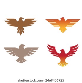 Ilustración vectorial creativa del símbolo del diseño del logotipo de la colección de los pájaros del fénix	(Vector, no contenido de IA)