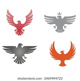 Creative phoenix birds collection logo design symbol vector illustration	(Vector Not AI Content)