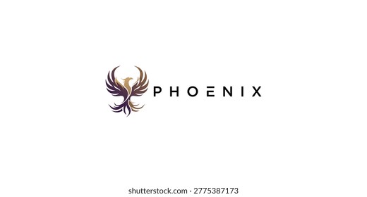 Creative phoenix logo design with modern concept premium vector