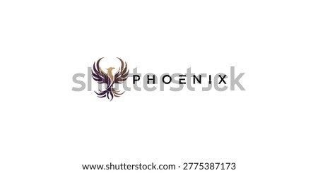 Creative phoenix logo design with modern concept premium vector