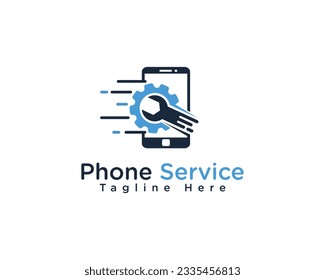 Creative  phone  Repair logo design concept. Smart phone and device repair vector symbol.