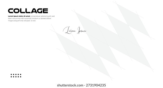 Creative photo collage layout with clean diagonal grid structure for portfolio and editorial projects