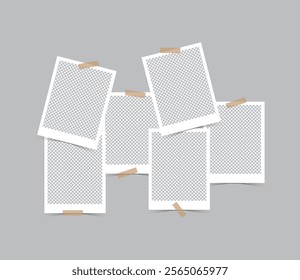 Creative Photo Collage Mockup Set on white background, collage templates, birthday collage, collage art