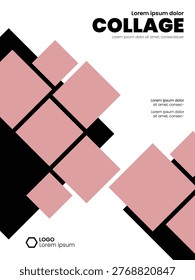 Creative Photo Collage Template with Diamond Shape Arrangement Portrait Format