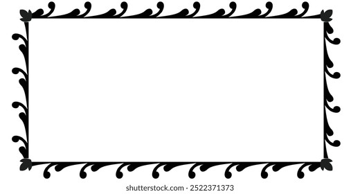 creative photo frame template collection. Rectangular old rough edge effect border for picture overlay