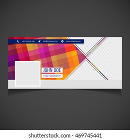 Creative Photography banner template. place for image. Photography Cover. Vector illustration