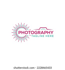 Creative Photography Logo Vector Design Illustration Colourful