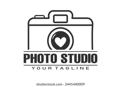 Creative Photography Typography Logo, Unique Typographic Logo Design, Stylish Photography Logo, Modern Photographer Typography Logo, Camera Vector,  Photography Typography 