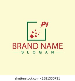 Creative PI letter logo design for your business brands