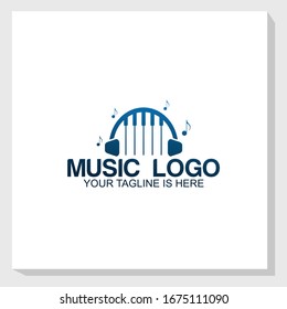 creative piano music logo template design vector, arts music logo vector, instrument logo template