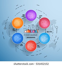 Creative pie chart. Business data visualization. Process chart. Vector business template for presentation. Creative concept for infographic.