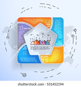 Creative pie chart. Business data visualization. Process chart. Vector business template for presentation. Creative concept for infographic.