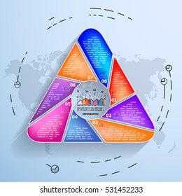 Creative pie chart. Business data visualization. Process chart. Vector business template for presentation. Creative concept for infographic.