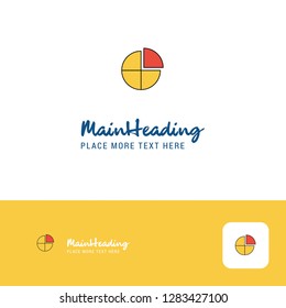 Creative Pie chart Logo Design. Flat color Logo place for Tagline. Vector Illustration