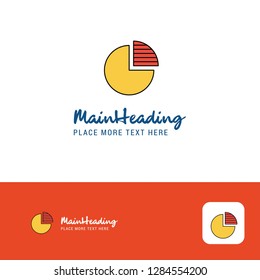 Creative Pie chart  Logo Design. Flat color Logo place for Tagline. Vector Illustration