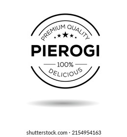 Creative (Pierogi) logo, Pierogi sticker, vector illustration.