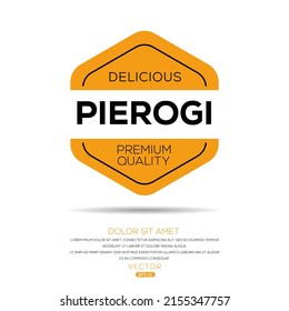 Creative (Pierogi) logo, Pierogi sticker, vector illustration.