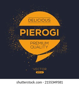 Creative (Pierogi) logo, Pierogi sticker, vector illustration.